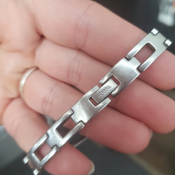 Fossil Watch Small Petite Stainless Steel Silver Baby Blue - Picture 5 of 5